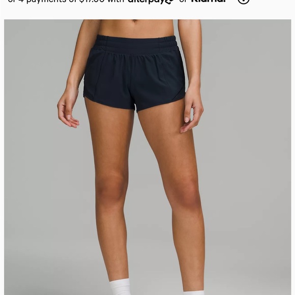 Hotty Hot Low-Rise Lined Short 2.5" in color true navy size 6 - Picture 4 of 4